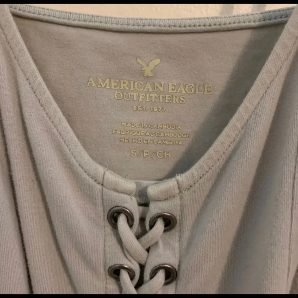 American Eagle Peplum Lace Up Tank - Picture 4 of 4